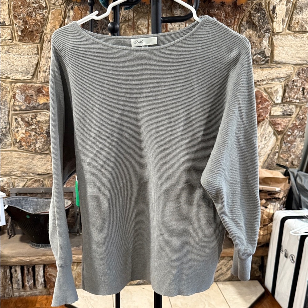 Classic Gray Women's Crew Neck Sweater